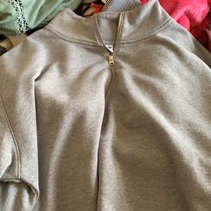 zip up grey